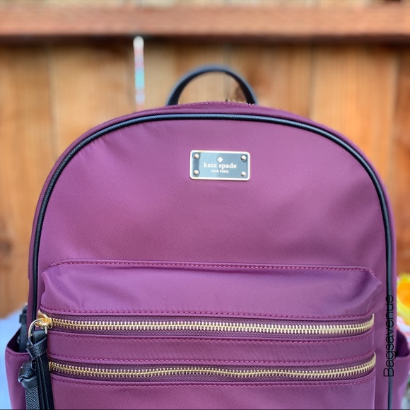 Kate spade Bradley Wilson road backpack deep plum - Picture 6 of 8